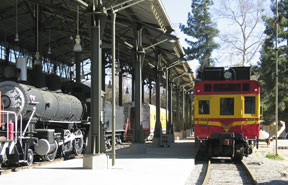 Train cars awaiting refurbishment
